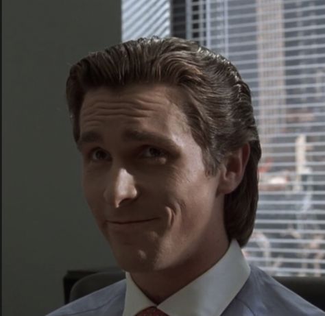 smiley guy Patrick Bateman Hair, Patrick Bateman Aesthetic, Patrick Bateman Icon, Patrick Batman, American Physco, Angel Pie, Patrick Bateman, Classic Haircut, I Have A Boyfriend