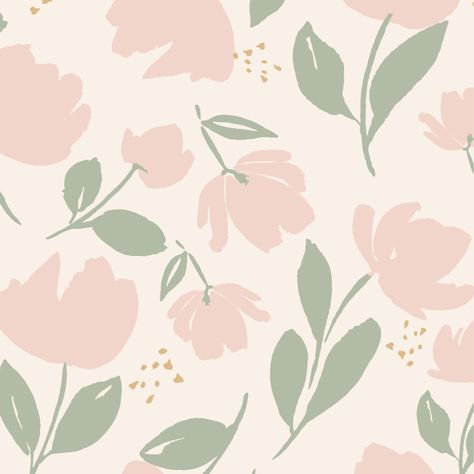 Botanical Peel And Stick Removable Wallpaper | 200+ Colors Spring Background Wallpapers, Harmony In Design, Spring Aesthetic Wallpaper, Wallpaper Feature, Soulful Art, Minimalist Illustration, Spring Background, Watercolor Floral Print, Simple Iphone Wallpaper