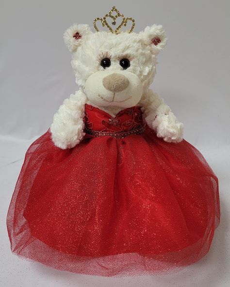 PRICES MAY VARY. 12" Quinceanera Teddy Bear with dress Can be given as a gift or used as a centerpiece 12 inches in height. Rhinestone tiara and an embroidered " Mis 15 Anos" For Collection and Decoration Purpose. For Age 14+. Due to different monitors/calibrations colors may vary slightly from the actual product. For those that are looking for something other than a doll... we now have the option of Quince Bears. These bears measure 12" long. Crème color, soft and cuddly, dressed in an elegant, Quince Dolls Quinceanera, Red 15 Decorations, Quinceanera Last Doll, Quince Bears, Quinceanera Teddy Bear, Dress Centerpiece, Red Quinceanera Ideas, Crème Color, Doll Teddy Bear