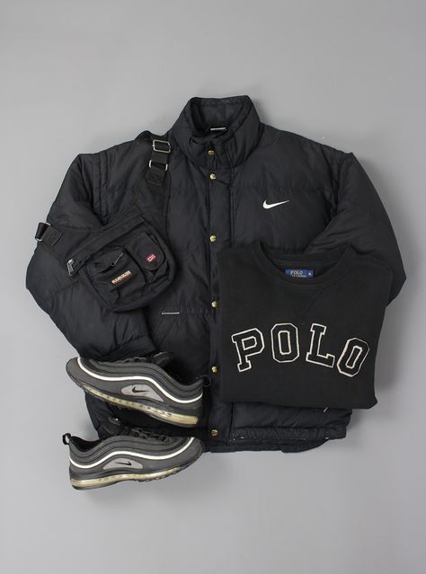 Jackets Men Aesthetic, Cheap Men's Streetwear Outerwear, Vintage Winter Outfits Men, Nike Urban Outerwear For Streetwear, Cheap H&m Streetwear Outerwear, Nike Outfits Men, Nike Clothes Mens, Men's Bomber Jacket, Trendy Boy Outfits