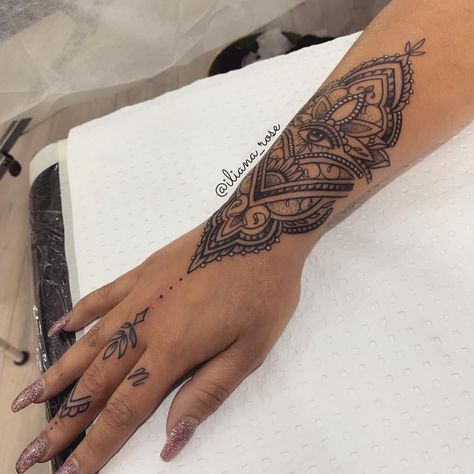 Mandala Wrist Tattoo, Cuff Tattoo, Evil Eye Tattoo, Wrist Tattoos For Guys, Cool Forearm Tattoos, Inspiration Tattoos, Forearm Tattoo Women, Hand Tattoos For Women, Small Wrist Tattoos