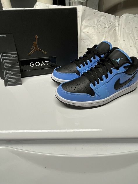 Size 8 - Jordan 1 Low University Blue Black Get a price at https://copapair.com/size-8-jordan-1-low-university-blue-black/ Jordan 1 Low University Blue Black, Air Jordan 1 Low Blue, Jordan 1 Low University Blue, Jordan 1 Low Blue, Nike Air Jordan 1 Low, Air Jordan 1 Low, Jordan 1 Low, University Blue, Air Jordan 1