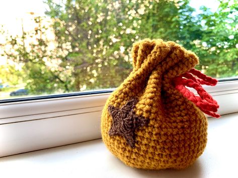 Animal Crossing Bell Bag, Geek Bag, Cosplay Crochet, Pocket Crochet, Crochet Birthday, Animal Crossing Plush, Geek Christmas, Crochet Bell, Crochet Game