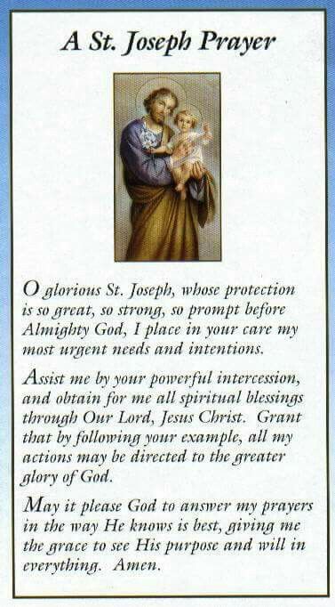 A St. Joseph Prayer Novena Prayers Catholic, St Joseph Novena, Catholic Saints Prayers, St Joseph Prayer, Rosary Prayers, Prayers Catholic, Rosary Prayers Catholic, Catholic Prayers Daily, St Joseph Catholic