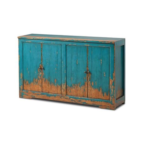 Storage & Media | IT TAKES AN HOUR SIDEBOARD Blue Sideboards, Bronze Pulls, Black Sideboard, Cleaning Wood, Sideboard Console, Antique Inspiration, Blue Frames, Soft Close Drawers, Four Hands