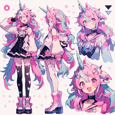 Character Design Adoptable, Cool Oc Ideas, Mythological Creatures Art, Pastel Character Design, Unique Oc Designs, Cute Female Oc, Adopt Characters, Adoptables Characters, Cute Ocs