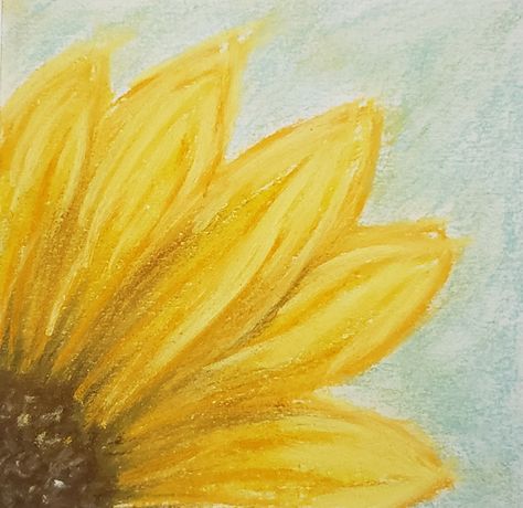 Easy Pastel Art, Yellow Aesthetic Pastel, Oil Pastel Art, Sunflower Painting, Yellow Aesthetic, Pastel Drawing, Pastel Art, Pastel Yellow, Pastel Painting