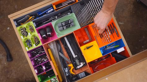 3d Printed Storage, Small Printer, Drawer Organization, Digital Fabrication, Farms Living, Grid System, Organizing Systems, Drawer Organizers, Office Ideas