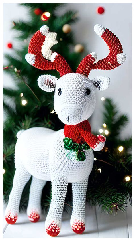 Crochet Reindeer Amigurumi Free Pattern Reindeer Amigurumi, Crochet Reindeer, Free Amigurumi Patterns, Crochet Tutorials, Interesting Ideas, Free Crochet Patterns, Amigurumi Free, Amigurumi Free Pattern, Crochet Tutorial