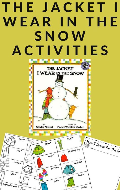 The Jacket I Wear in the Snow activities are great for using with the story to build early literacy skills. #bookactivities #GrowingBookbyBook The Mitten Book Activities, Snow Activities, Winter Books, Sequencing Activities, Preschool Literacy, Winter Preschool, Preschool Books, Preschool Activity, Early Literacy