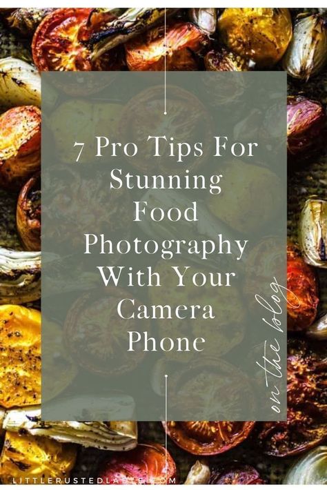 Want to know the secret to taking beautiful food pictures with your iPhone or Android? In this food photography blog post, you’ll be learning plenty of food and drink photography tips and tricks from the best phone apps to help you make the most out of your camera phone, to budget props that can allow you to master the basics of photography such as lighting, styling or composition as a beginner. Little Rusted Ladle, a recipe, food photography and crafts blog by Jena Carlin Smartphone Food Photography, Iphone Food Photography, Basics Of Photography, Food And Drink Photography, Food Photography Lighting, Photography Set Up, Moody Food Photography, Photography Tips And Tricks, Food Videography