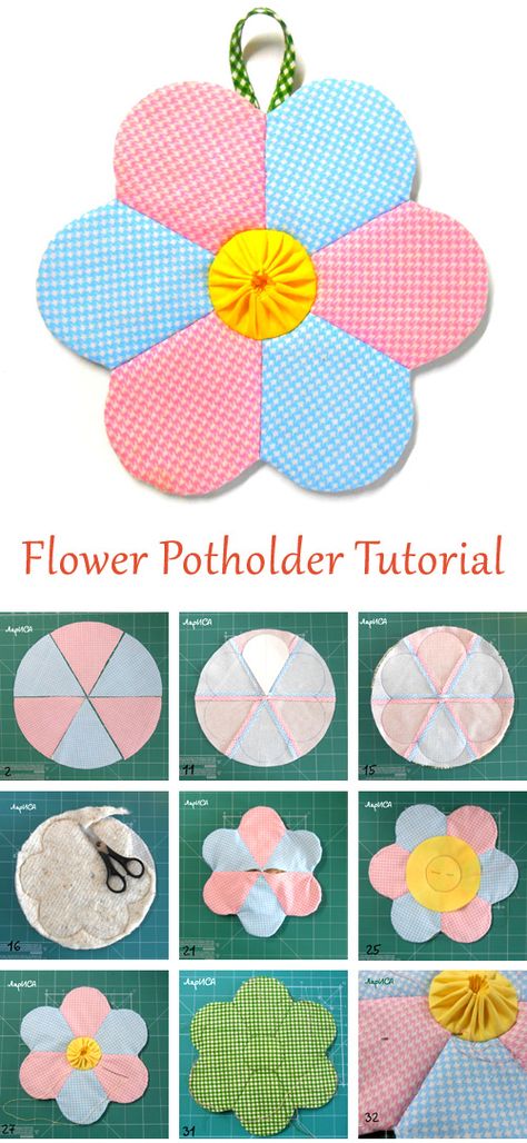 Free Potholder Patterns To Sew, Self Binding Potholder, Sewing Pot Holders Simple, Pot Holder With Pocket Diy, Potholders To Sew Free Pattern, Pot Holders Diy Free Pattern, Simple Sewing Instructions For A Pot Holder, Quilt As You Go Pot Holders Potholders, Potholder Diy