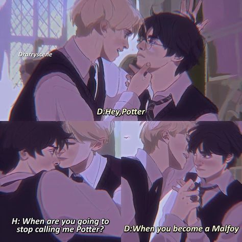 Draco Malfoy Harry Potter, Malfoy Harry Potter, Glume Harry Potter, Draco Malfoy Fanart, Drarry Fanart, Harry Draco, Gay Harry Potter, Buku Harry Potter, Harry Potter Feels