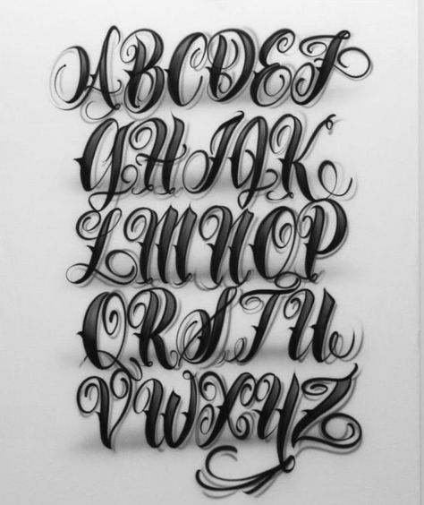 Pin by Luevanoaron on Guardado rápido in 2022 | Lettering styles alphabet, Tattoo lettering alphabet, Tattoo lettering styles Letters For Tattoos Fonts, Victorian Typography Lettering, Graffiti Lettering Alphabet Fonts Style, Chicano Font Alphabet, Chicano Handwriting, Tattoo Lettering Styles Alphabet, Cholo Lettering Alphabet, Chicano Writing Lettering, Chicano Cursive Lettering