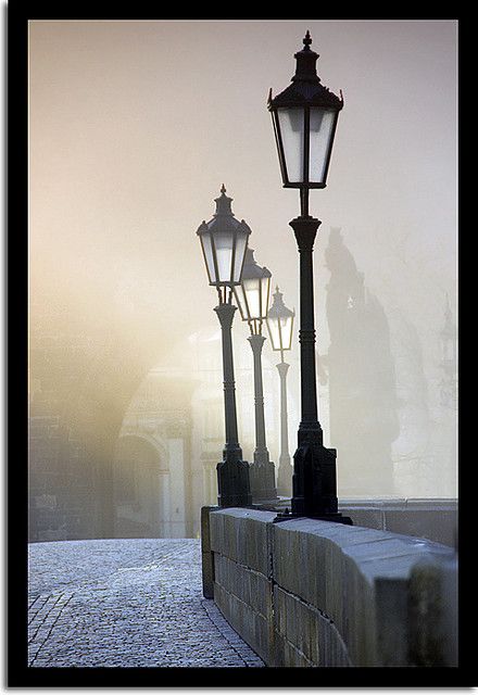 I hope for the day to see light posts like these in fog like this in person.  Favorite weather. Lampost Aesthetic, Favorite Weather, Light Posts, Vila Medieval, Street Lamp Post Night Fog, Old Fashioned Street Lamp, Street Lamp In The Fog At Night, Street Lamp In The Dark, Lamp Posts