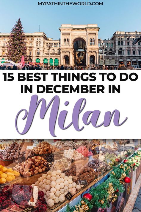 If you're ready to get into the holiday spirit, here's my ultimate travel guide for Milan in winter with all the best activities, from enjoying the Christmas markets to seeing concerts to finding the most beautifully decorated buildings. Milan Italy Christmas, Milan Christmas Market, Milan In December, Christmas In Milan, Milan Italy Winter, Milan In Winter, Milan Christmas, Milan Winter, Christmas Italy