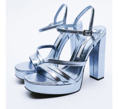 Dr Shoes, Strappy Platform Sandals, Zara Heels, Charlotte Gainsbourg, Ankle Strap Shoes, Platform Heels Chunky, Aesthetic Shoes, Platform Sandals Heels, Elegant Shoes