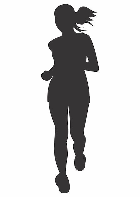 Girl running black and white vector | Premium Vector #Freepik #vector #girl-design #illustrations #art #cartoon-art Running Black And White, Running Poster, Vector Girl, School Board Decoration, Female Runner, Stickers Ideas, Running Silhouette, Shadow Silhouette, Black And White Vector