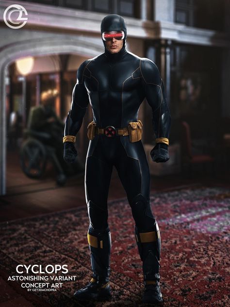 X Men Costumes, Cyclops X Men, Cyclops Marvel, Spiderman Comic Art, Marvel Concept Art, Justice League Comics, Batman Armor, Superhero Suits, Marvel And Dc Characters