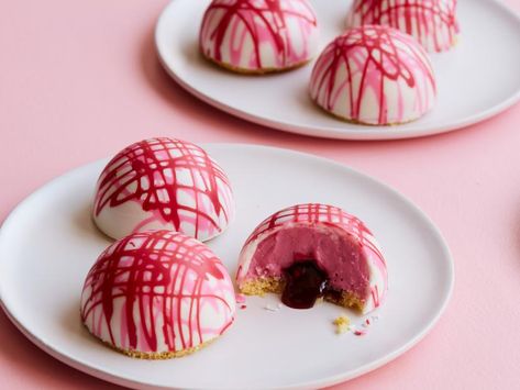 Raspberry-Lemon White Chocolate Domes Recipe | Food Network Kitchen | Food Network Cake Pavlova, Baileys Dessert, Tart Raspberry, Chocolate Dome, Recipes Brunch, Pavlova Cake, Grazing Platter, Fancy Desserts Recipes, Mothers Day Desserts