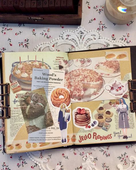 🧁🍰🎂 . . . #scrapbooking #creativejournaling #asmr Journal Profile, Theme Journal, List Stickers, Journaling Supplies, Journal Lists, Creative Journaling, Notebook Ideas, Wooden Stamps, Wax Stamp