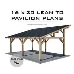 Lean To Pavilion, Lean To Carport, Pergola Backyard, Diy Carport, Wooden Pavilion, Pavilion Plans, Carport Plans, Covered Patio Design, Gazebo Plans