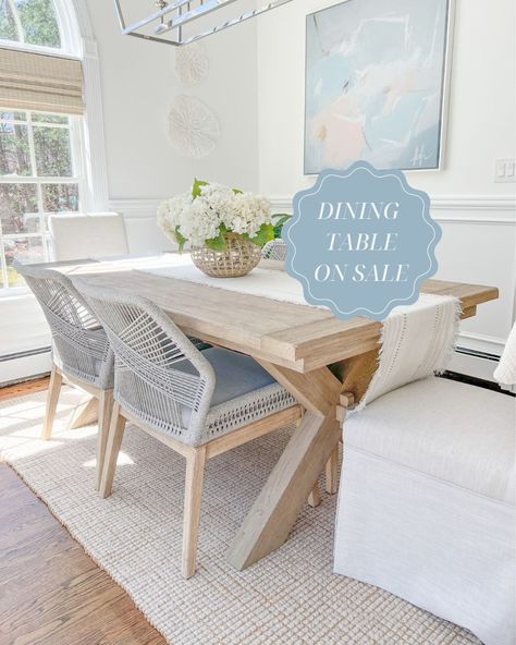 Toscana Extending Dining Table curated on LTK Coastal Dining Room Table And Chairs, Coastal Style Dining Table, Coastal Dining Tables, Dining Room Coastal Farmhouse, Coastal Dining Room Rug, Coastal Kitchen Table Decor, Coastal Grandmother Dining Room, Modern Hamptons Dining Room, Modern Coastal Dining Room Ideas