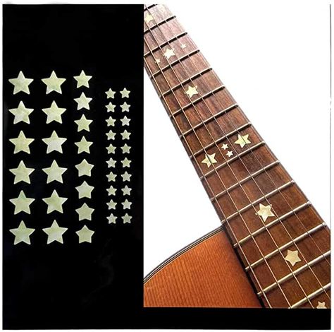 Cool Guitar Accessories, Custom Ukulele Design, Painted Guitars, Guitar Stickers, Bass Ukulele, Guitar Obsession, Guitar Ukulele, Dot Markers, Guitar Art