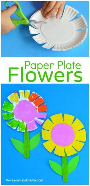 This paper plate flower craft is a great spring and summer craft for kids. It offers kids a great opportunity to work on scissor skills. #preschoolartprojects Paper Plate Flowers, Preschool Creative Art, Spring Crafts Preschool, April Crafts, Plate Flowers, Toddler Arts And Crafts, Spring Preschool, Summer Craft, Preschool Arts And Crafts