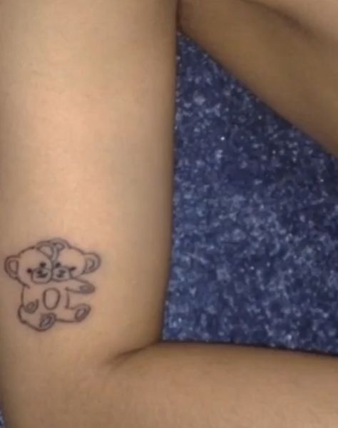 Two Headed Teddy Bear Tattoo, Two Headed Teddy Bear, Teddy Bear Tattoo, Sharpie Tattoos, Bear Tattoo, Two Heads, Skull Tattoo Design, Stick And Poke, Aesthetic Tattoo