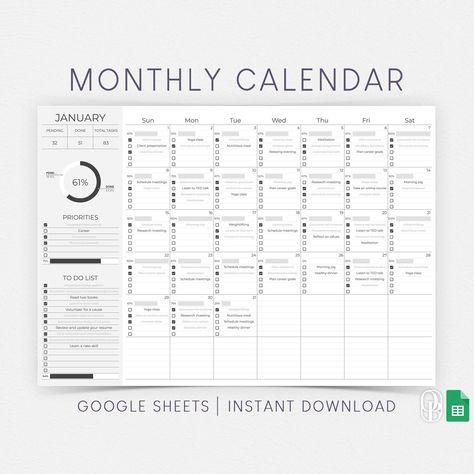 Google Sheet Task Tracker is a handy tool for managing your daily tasks efficiently and effectively. It's designed with an intuitive interface that allows you to create, organize, and track all of your projects in one place. With its customizable templates and advanced features like reminders and notifications, this task tracker makes it easy to stay on top of deadlines and ensure everything is completed on time. Plus, the daily planner feature Google Sheets Tips, Google Sheets Planner, Google Sheets Templates, Budget Template Free, Task Tracker, Microsoft Excel Tutorial, Excel Tutorials, Printable Planner Pages, Work Planner