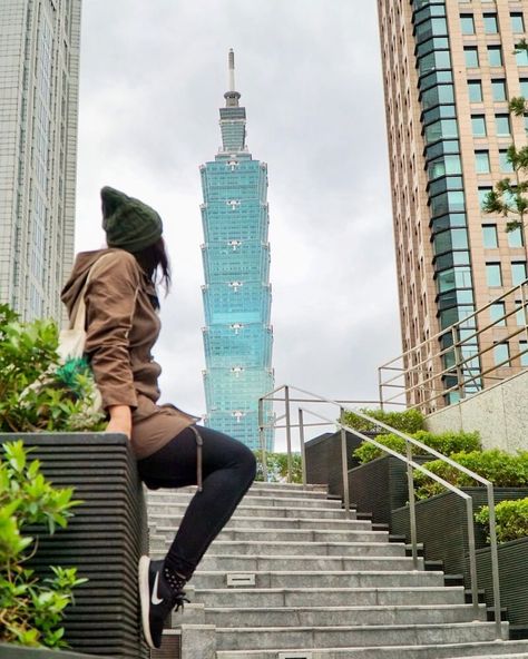 15 Instagrammable Places in Taipei + Photo Spot Map! [2023] - Eternal Arrival Taiwan Travel Photography, Taipei Aesthetic, Taipei Outfit, Travel Taiwan, Couple Travel Photos, Taipei Travel, Taipei 101, Travel Pose, Instagram Places