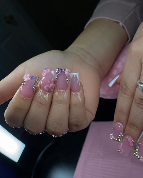 Hard Nails, Colored Acrylic Nails, French Tip Acrylic Nails, French Acrylic Nails, Short Square Acrylic Nails, Acrylic Nails Coffin Pink, Long Square Acrylic Nails, Unique Acrylic Nails, Acrylic Nails Coffin Short