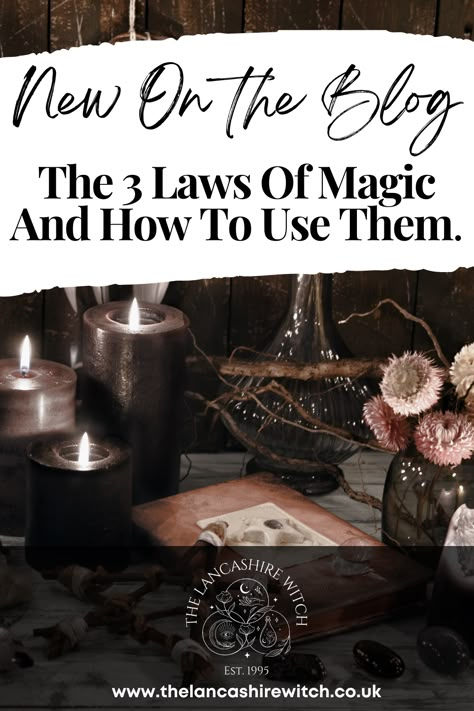 The 3 Laws Of Magic And How To Use Them with The Lancashire Witch / Traditional Witchcraft / British Folk Magic Laws Of Witchcraft, Laws Of Magic, Witch Tips, Traditional Witchcraft, Healing Room, Wiccan Magic, Witch Spirituality, Folk Magic, Wiccan Spell Book