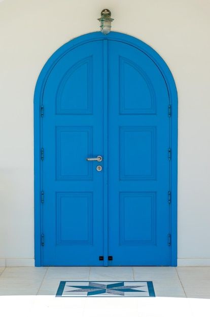 Blue Doors, Greek Blue, Greek Culture, Blue Door, Premium Photo, Wedding Invitation, Doors, Stock Photos, Blue