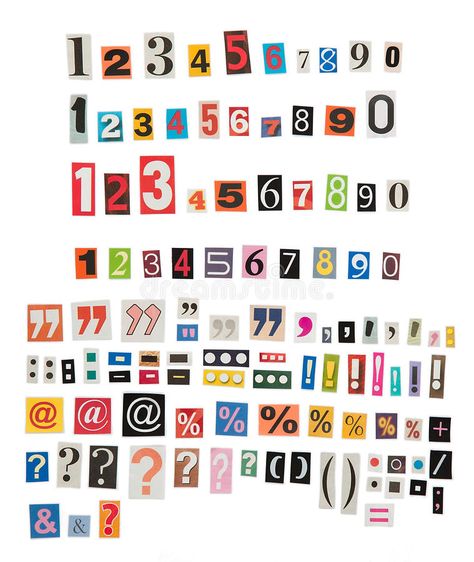 Newspaper numbers and symbols. Against white background , #ad, #numbers, #Newspaper, #symbols, #background, #white #ad Newspaper Numbers, Alfabet Font, Letter Collage, Scrapbook Printing, Magazine Collage, Summer Scrapbook, Scrapbook Book, Scrapbook Stickers Printable, Good Notes