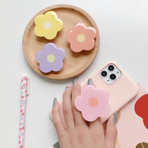 Phone Case With Popsocket, Case With Popsocket, Flower Mobile, Marble Iphone Case, Pop Socket, Iphone Style, Flower Holder, Support Telephone, Flower Phone Case