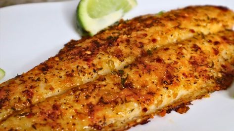 Baked Swai, Redfish Recipes, Baked Mahi Mahi, Baked Fish Recipe, Baked Catfish, Walleye Recipes, Flounder Recipes, Oven Baked Fish, Baked Fish Fillet