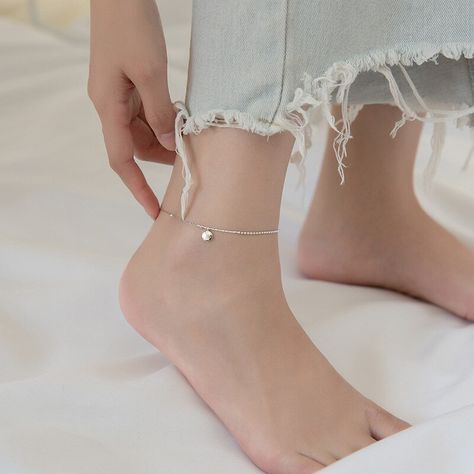 Silver Leg Anklet, Leg Chain Anklets, Accessories 2022, Accessories 2020, Leg Chain, Gold Necklace Simple, Ankle Chain, Girly Accessories, Bracelet Women