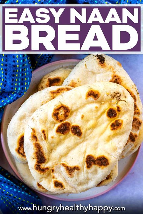 Yeast Free Naan Bread Recipe, Naam Bread Recipe Easy, Easy Diy Bread Recipes, Quick Easy Naan Bread Recipe, Easy Nanna Bread, Nan Bread Recipe Easy, Easy Nanna Bread No Yeast, Diy Naan Bread, Healthy Naan Bread Recipe