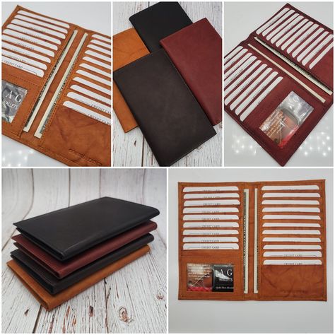 ★★★★★ "I love this wallet. I have been looking for something like this for a while now. It has exceeded my expectations and the quality is great." ANGELA https://etsy.me/2V8DPOP #etsy #mensleatherwallet #womenswallet #travelwallet #longwallet Custom Wallet With Card Slots For Everyday Use, Leather Wallets With Snap Closure For Daily Use, Custom Wallet With Card Slots For Everyday Carry, Cheap Leather Card Holder With Zipper Closure, Functional Leather Wallet With Card Slots, Leather Holster Pattern, Credit Card Organizer, Slim Wallet Men, Custom Wallet