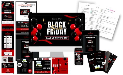 High-Converting Black Friday Funnel Bundle Black Friday Website, Black Friday Email, Visual Hierarchy, Crush It, Website Tips, Caption For Yourself, Black Friday Promotions, Squeeze Page, Sales Funnels