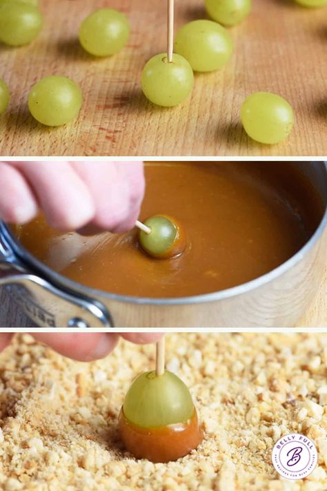 Caramel Apple Grapes, Grape Appetizers, Quick Bites, Grape Recipes, Easy Lunch Ideas, Enjoy Your Meal, Appetizers Easy Finger Food, Nut Recipes, Caramel Recipes