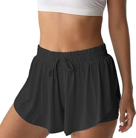 NEXSONIC Flowy Shorts for Women Gym Yoga Athletic Running Shorts Workout Biker Exercise Quick-Drying Comfy Skirt Shorts at Amazon Women’s Clothing store Flowy Athletic Shorts, Butterfly Shorts, Comfy Skirt, Preppy Shorts, Women Running, Flowy Shorts, Shorts For Women, Gym Yoga