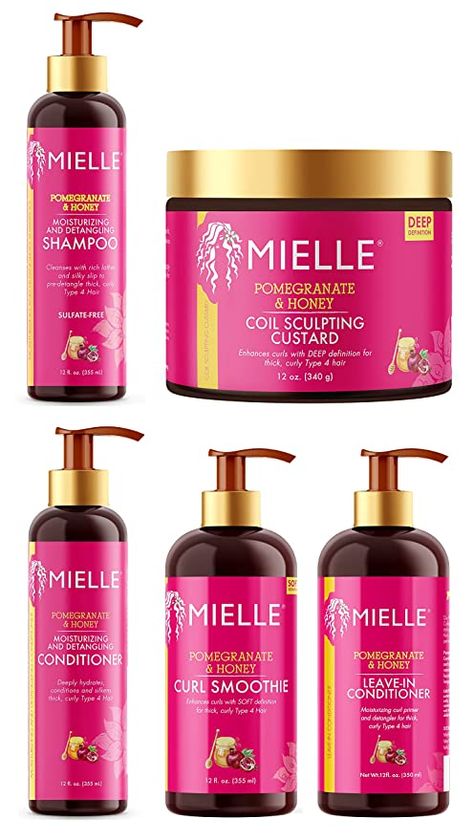 Mielle Organics Ultimate Pomegranate & Honey Bundle Beauty & Personal Care (See Top 10 in Beauty & Personal Care) Shampoo & Conditioner Sets Mielle Pomegranate And Honey, Mielle Hair Shampoo, Mielle Shampoo And Conditioner, Mielle Hair Products, Mielle Pomegranate And Honey Leave In, Mielle Deep Conditioner, Shampoo Mielle, Mielle Organics Deep Conditioner, Pomegranate Shampoo