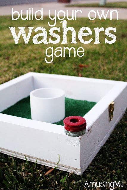 Fun and Easy DIY Backyard Games Backyard Games Diy, Washers Game, Washer Toss, Diy Yard Games, Diy Projects For Men, Outside Games, Yard Games, Lawn Games, Backyard Games