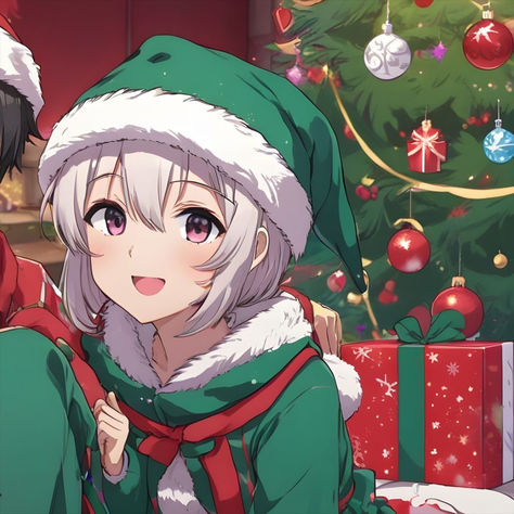 Christmas Anime Matching Pfp, Profile Picture Instagram Dark, Christmas Profile Pictures, Christmas Couple Pictures, Digital Graphics Art, Christmas Pfp, Anime Picture Hd, Anime Cupples, Anime Christmas