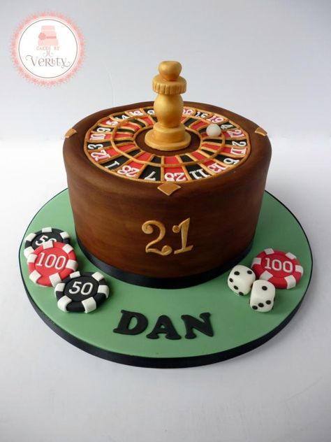 Roulette wheel cake                                                       … Roulette Wheel Cake, Gambling Cake Ideas, Wheel Cake Ideas, Roulette Cake Ideas, Casino Cake Ideas, Roulette Cake, Casino Cake, Poker Cake, Vegas Cake