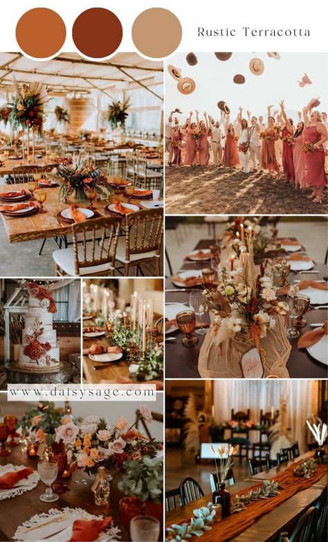 12 Greatest Terracotta Wedding ceremony Colour Theme Concepts 2024- #Color #Ideas #Terracotta #Theme #Wedding Check more at https://howcandothis.com/weddingideas/12-greatest-terracotta-wedding-ceremony-colour-theme-concepts-2024/ Terracotta Theme Wedding, Terracotta Wedding Ceremony, Wedding Color Theme Ideas, Terracotta Wedding Theme, Terracotta Wedding Color, Bohemian Theme Wedding, Brown Wedding Themes, 2026 Wedding, Rustic Wedding Colors