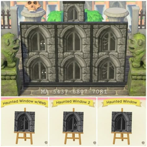 Acnh Halloween Code, Acnh Halloween, Spooky Castles, Motif Acnl, Ac Ideas, Animal Crossing Memes, Acnh Custom Designs, Animal Crossing Guide, Acnh Design Codes